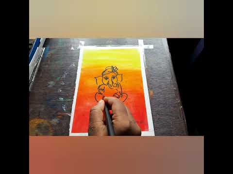 how to draw Ganesh//Ganesh chaturthi festival drawing easy for beginners//soft pastel drawing ganash