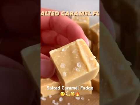 Salted Caramel Fudge 🤤💗💫✨ #delicious #sweet #easyrecipe #chocolate #yummy #fyp