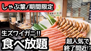 食べ放題！しゃぶ葉のカニ食べ放題！期間限定の人気ビュッフェで大食いしました！