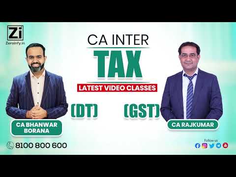 CA INTER TAXATION LATEST VIDEO LECTURE BY BHANWAR BORANA RAJKUMAR