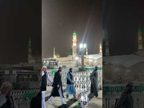 Rain in Madina 🌧️♥️ | Masjid Al Nabwi | Madina #shorts #rain #peace #masjidalharam #makkah #allah