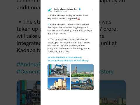 Dalmia Bharat Kadapa cement plant expansion works completed 🏭  #AndhraPradesh #Kadapa #APInfraStory