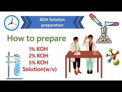 How to prepare 1%, 2%, 5% KOH solution | KOH percent solution preparation