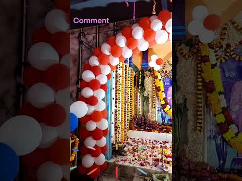 Sathya Sai Baba birthday decoration at @Sathya Sai santhi sudha Tekkali