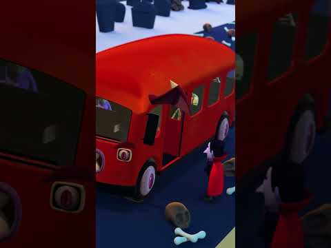 Spooky! 👼🧛 Wheels On The Creepy Bus #shorts #เพลงเด็ก #shortsfeed