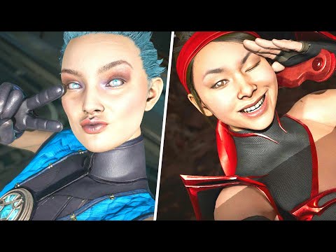 Mortal Kombat 11 - All Characters Take A Selfie (All Characters Perform Cassie Cage Friendship)