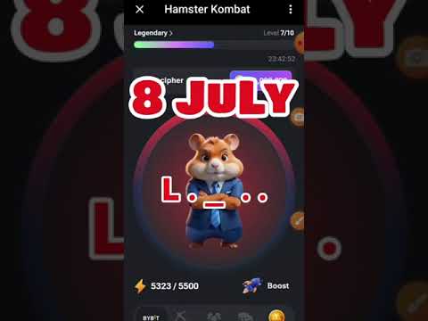 8 July daily cipher code hamster kombat #hamsterkombat #hamsters #ciphercodes