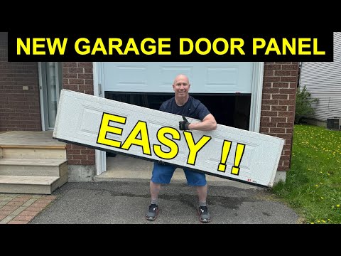 REPLACING DAMAGED GARAGE DOOR PANEL WITH HOMEMADE WINDING BARS