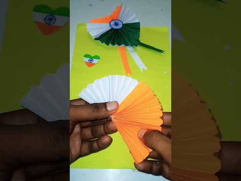 Amazing Indian flag flowers with paper craft #india#diy🔥🔥