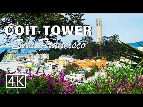 [4K] Coit Tower - San Francisco California - Walking Tour