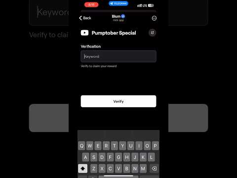Pumptober Special Blum Code Verification | Blum Verification Code 28 October #blum #blumairdrop