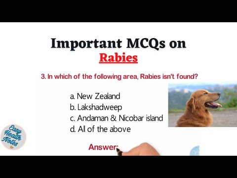 Top 10 Multiple Choice Questions (MCQs) on Rabies