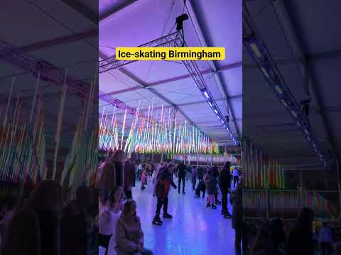 ice skating Birmingham UK Christmas fun city center #shorts #snow #viral