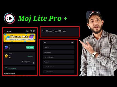 moj lite manage payment method | Moj apps new update payment method|