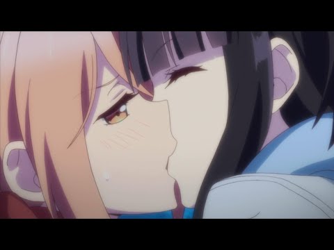 Shot on iphone meme but it's anime Lesbian kiss