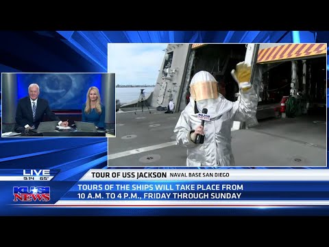 KUSI's Kacey McKinnon puts on the 'hot suit' during San Diego Fleet Week