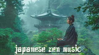 Peaceful Space on Rainy Day - Japanese Zen Music Meditation, Healing, Deep Sleep, Stress Relief