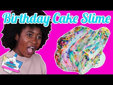 Birthday Cake Slime | Craftastrophe | HelloGiggles