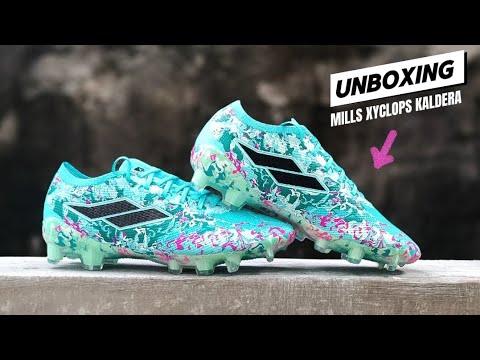 UNBOXING MILLS XYCLOPS KALDERA FG | REVIEW SEPATU SEPAKBOLA