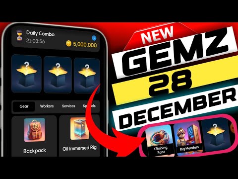 gemz daily combo today 28 December | gemz today combo card | gemZ | gemz today combo