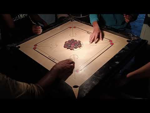 FINISH CARROM BOARD NO HAND GAME #carrom#carromboard