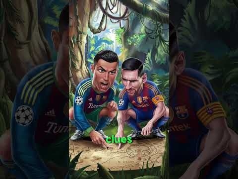 Ronaldo and Messi’s Jungle Treasure Hunt:Who Finds the Golden Ball#football #ronaldo #messi #shorts