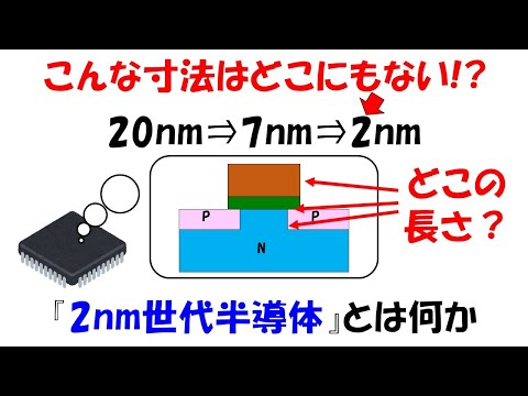 【最新話題】2nmなんて寸法は無いのに2nm世代半導体ってどういうこと？【MOSFET】【GAA型】