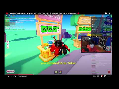 I got scammed for 10k Robux on stream.. We move forward!!