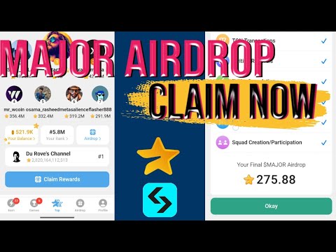 Major ✨ Withdrawal Process| $MAJOR Claim 🛄 AirDrop