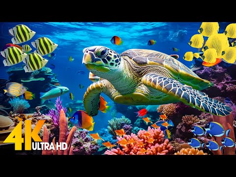 Ocean 4K - Sea Animals for Relaxation, Beautiful Coral Reef Fish in Aquarium (4K Video Ultra HD) #9