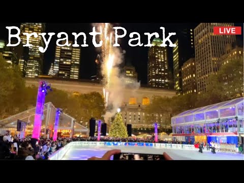 NYC LIVE Bryant Park Christmas Tree Lighting Ceremony 2024