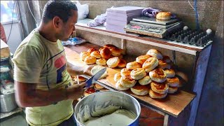 Irani Cafe's Famous Maska Bun ! Fastest Making of 1000 Muska Bun | Amazing Indian street Food  skill