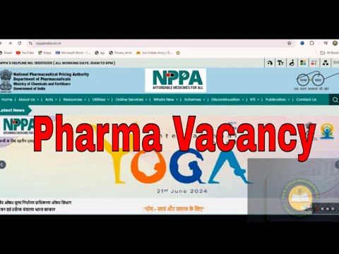 Pharmacy Jobs at National Pharmaceutical Pricing Authority | NPPA | Pharmacy vacancy