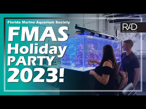 REEF AQUARIUMS, THE FLORIDA MARINE AQUARIUM SOCIETY & PAELLA. HOLIDAY PARTY 2023 AT RAD HEADQUARTERS