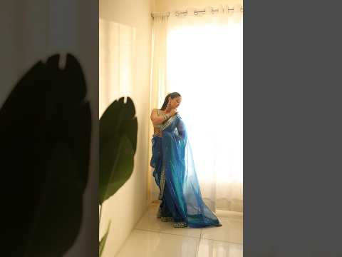 Yeh *BLUE SAREE* kitni sundar😨😍Guess the PRICE ? Apko kaise lagi? #shaadi #saree