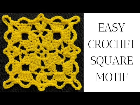 Crochet Square Motif with Diagram