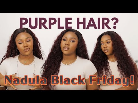 *NADULA BLACK FRIDAY!*🔥🔥🔥Highly Recommend! Plum Ombre Color Flawless Water Wave Wig~ FT.Nadula Hair