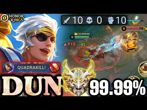 THE UNKILLABLE TANK JUNGLE DUN FULL GAMEPLAY RANK GRANDMASTER - HONOR OF KINGS