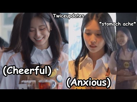 twice mina having stomach ache *nervous* and then there’s tzuyu being cheerful , twice barista