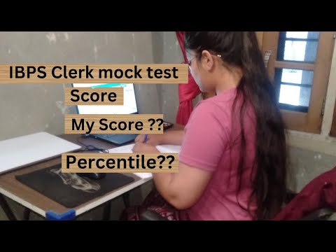 My IBPS Clerk Mock test score. Percentile?? #ibpsclerk #ibpsclerk2024 #ibpspo2024 #ibps