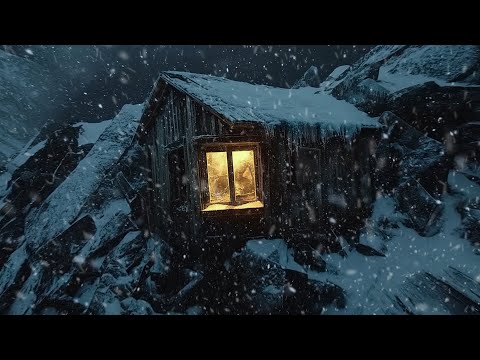 Hissing Blast of Gusty Blizzard Winds & Arctic Snow Squalls | Fierce Howl of Clamorous Snowstorm