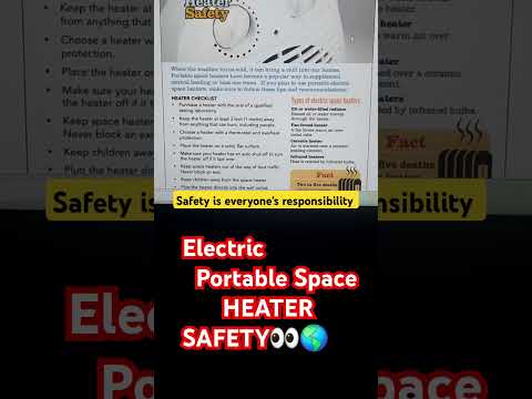 Electric Portable Space Heater Safety #safetyfirst #safetyforlife #safetyatwork #hseprofessionals