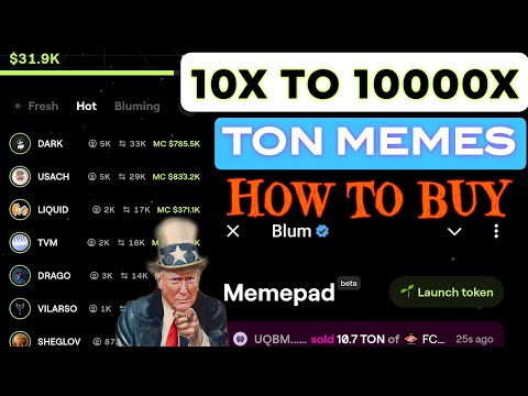 BLUM MEMEPAD से 10000x MEMES COINS कैसे खरीदे | BLUM MEMEPAD USE कैसे करे | TON MEMES 10X TO 100000X