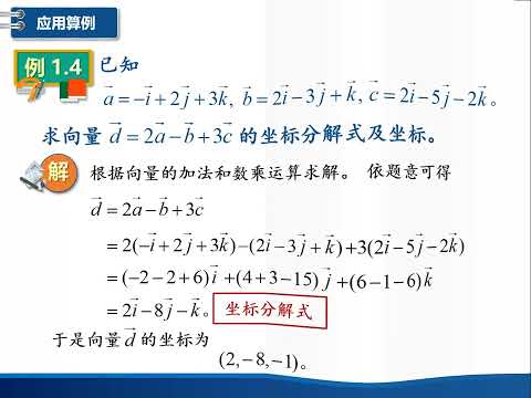 高数视频第八十二讲：向量及其运算的坐标表示。讲解详细通俗易懂