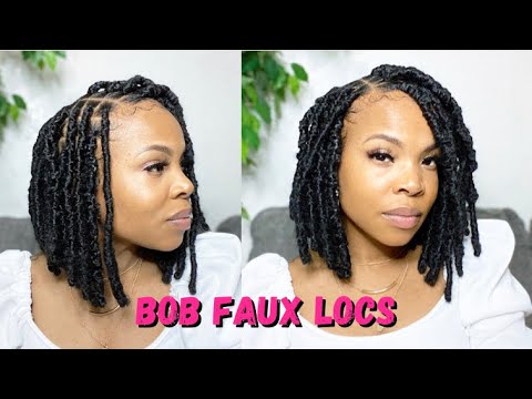 Faux Locs Bob | beginner friendly | on Natural Hair! * Holiday Special *