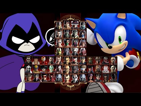 Mortal Kombat 9 - RAVEN TEEN TITÃNS & SONIC - Expert Tag Ladder - Gameplay @(1080p) 60ᶠᵖˢ ✔