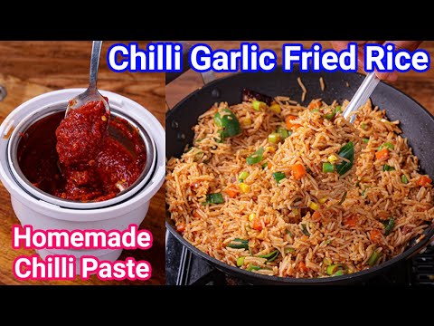 Chilli Garlic Fried Rice with Homemade Chutney - New Way | Flavored Garlic & Chilli Fried Rice