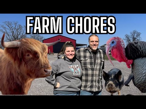 Daily Life on the Ranch, Feeding, Watering, and Treating Our Farm Animals 🍎