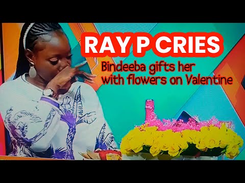 Ray  P  Shades tears after Bindeeba giving her Valentine's Flowers live on TV