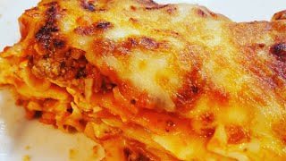 Beef Lasagna Recipe (Easy  and Quick Dinner )牛肉千层面食谱（轻松快捷的晚餐）